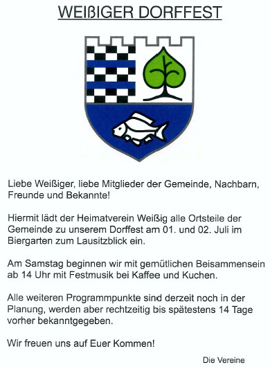 Dorffest Weissig