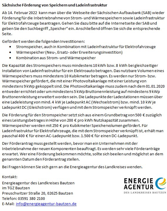 Energieberatung Förderung der Ladeinfrastruktur