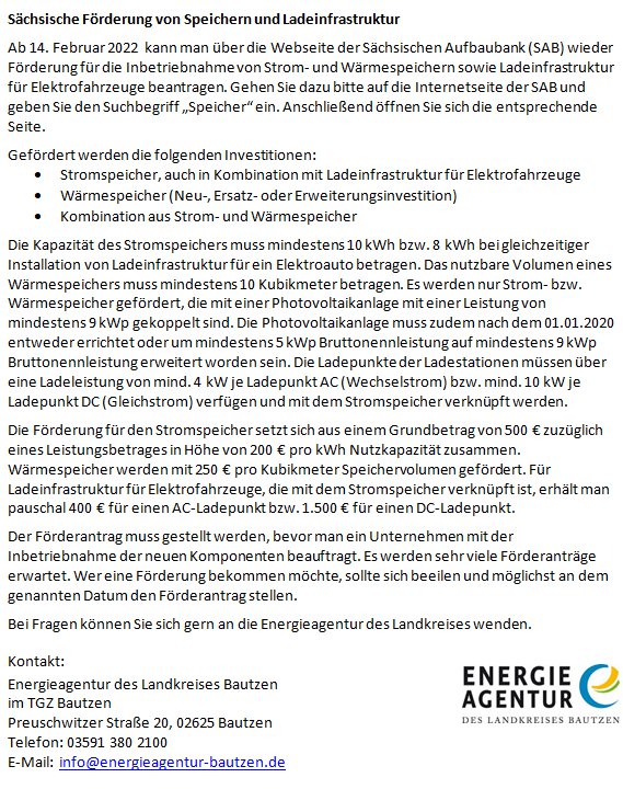 Energieberatung Förderung der Ladeinfrastruktur