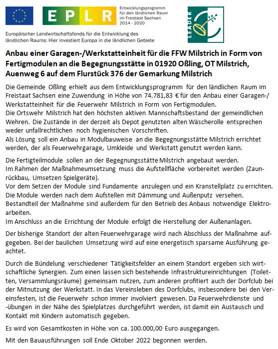 Neubau Feuerwehr Milstrich