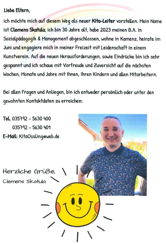 Neuer Leiter der Kindertagesstätte