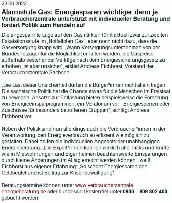 Alarmstufe Gas