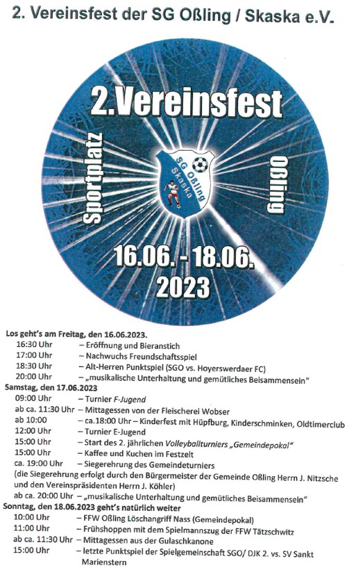 Vereinsfest SG Oßling/Skaska