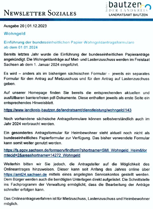 Wohnen Newsletter LRA Nautzen